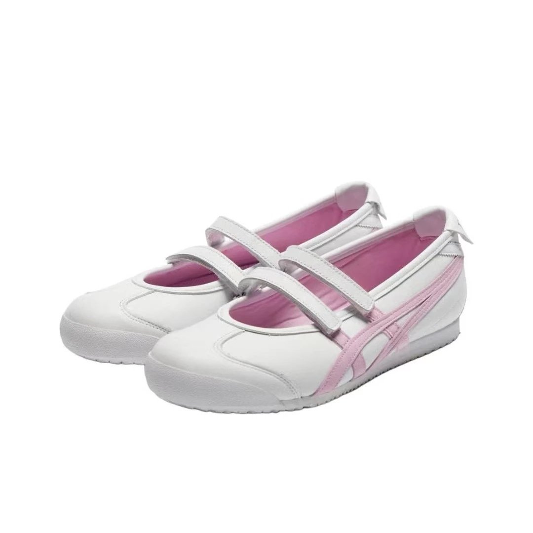 Onitsuka Tiger Mary Jane Strap — White pink