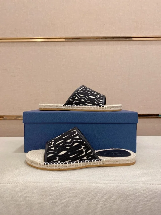 Dior Sandals Espadrille slide with patterned strap product detail image 1