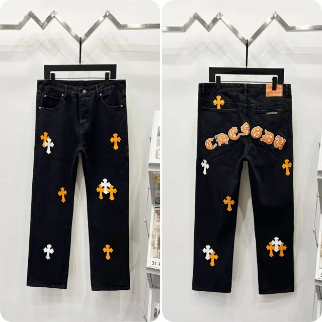 Unbranded Jeans Cross appliqué patchwork loose-fit product detail image 10