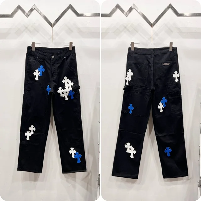 Unbranded Jeans Cross appliqué patchwork loose-fit product detail image 17
