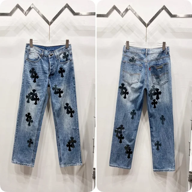 Unbranded Jeans Cross appliqué patchwork loose-fit product detail image 27