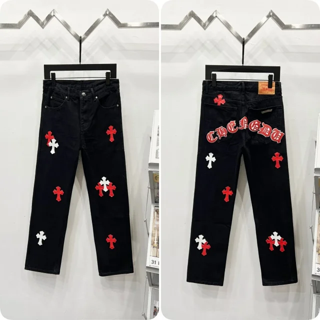 Unbranded Jeans Cross appliqué patchwork loose-fit product detail image 11