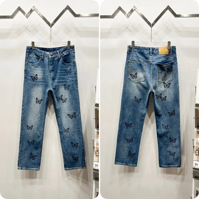 Unbranded Jeans Cross appliqué patchwork loose-fit product detail image 15