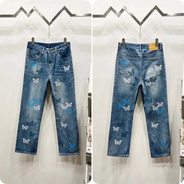 Unbranded Jeans Cross appliqué patchwork loose-fit product detail image 13