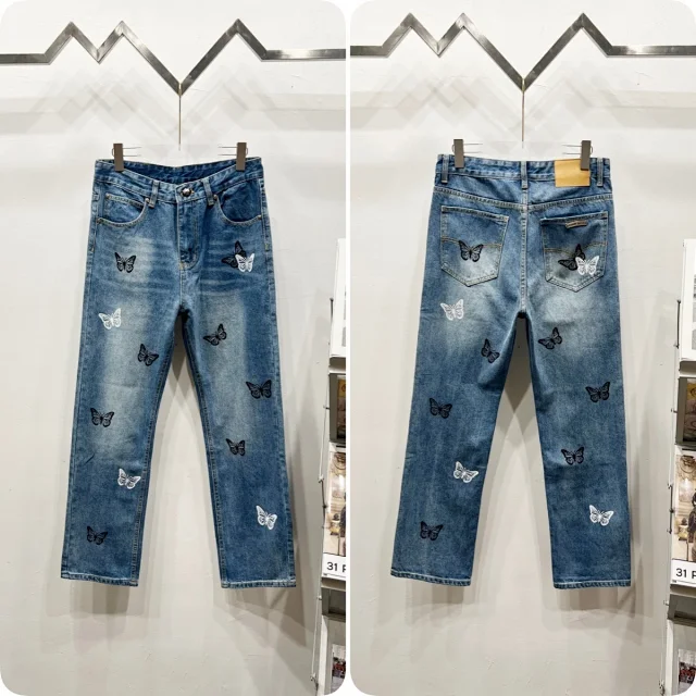 Unbranded Jeans Cross appliqué patchwork loose-fit product detail image 14