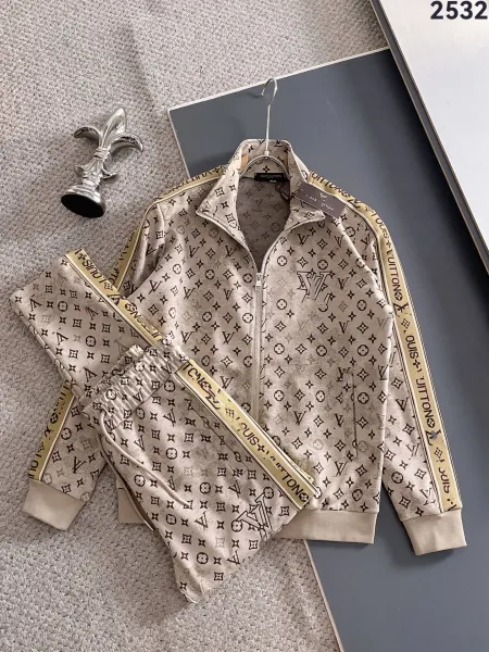 Louis Vuitton Monogram Jacquard Tracksuit Beige - 1