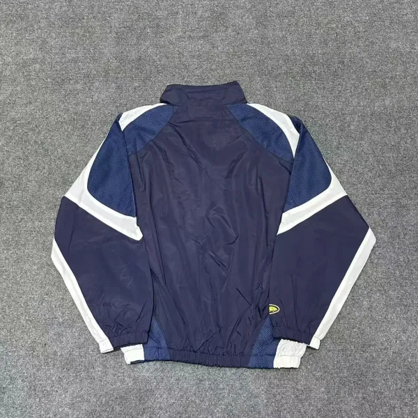 Corteiz Windbreaker Black with White Striped Panels Jacket - 57