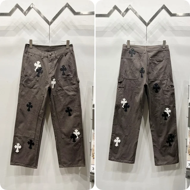 Unbranded Jeans Cross appliqué patchwork loose-fit product detail image 4