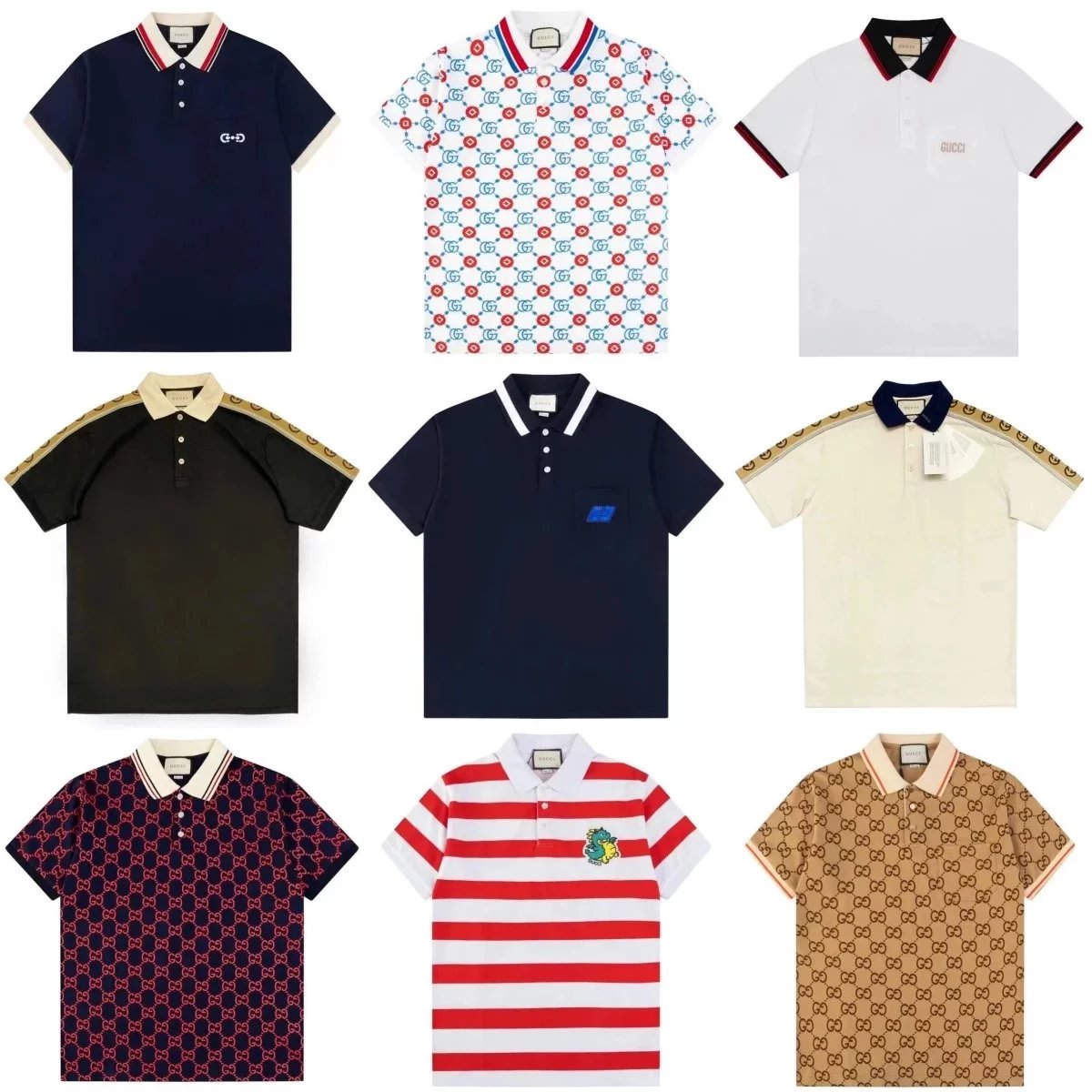 Gucci GG Supreme Polo Shirts [
