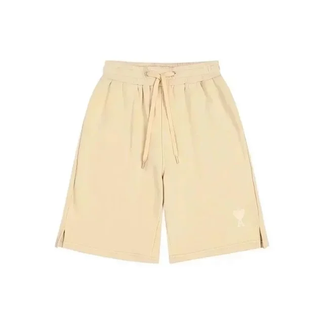 AMI Paris Shorts Drawstring with de Cœur heart patch product detail image 14
