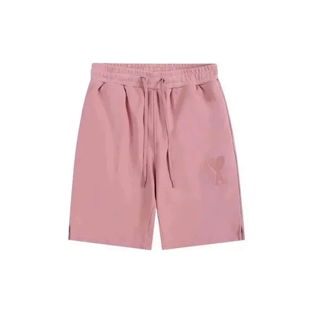 AMI Paris Shorts Drawstring with de Cœur heart patch product detail image 20