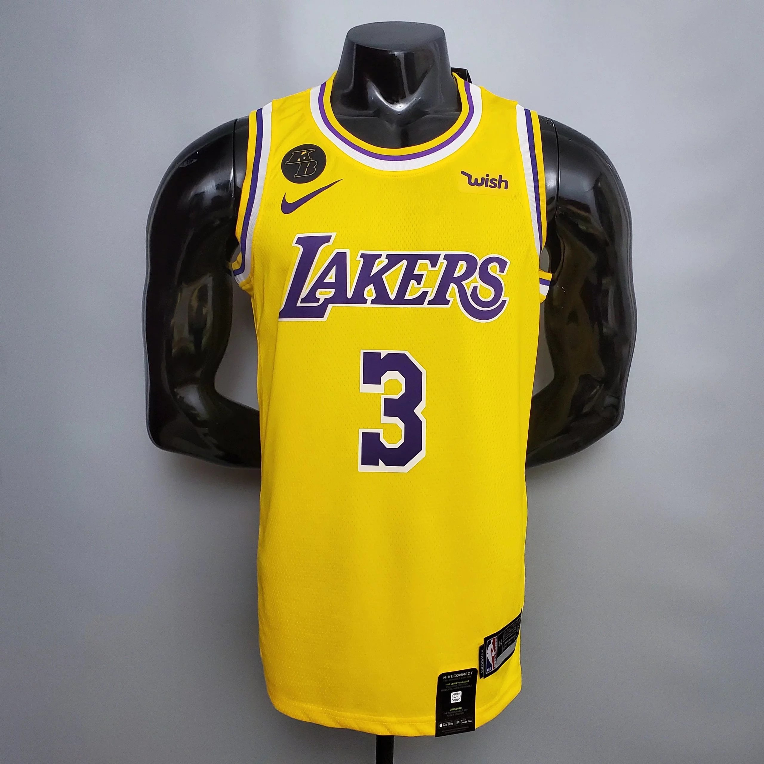Nike NBA Los Angeles Lakers #3 Anthony Davis Statement Edition Jersey Yellow - 13