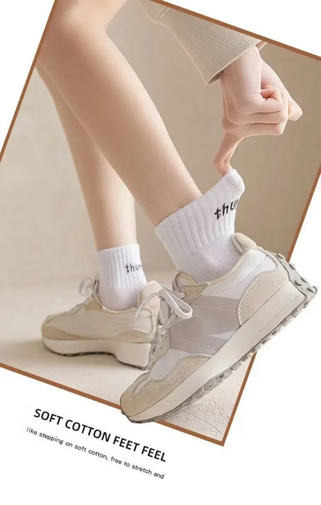 Zhuji Couple Cotton Crew Socks(5 Pairs) Detail