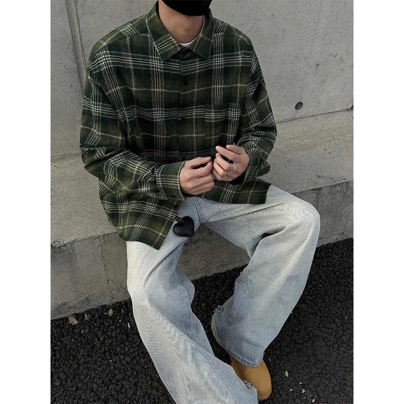 Vintage Checkered Shirt Jacket