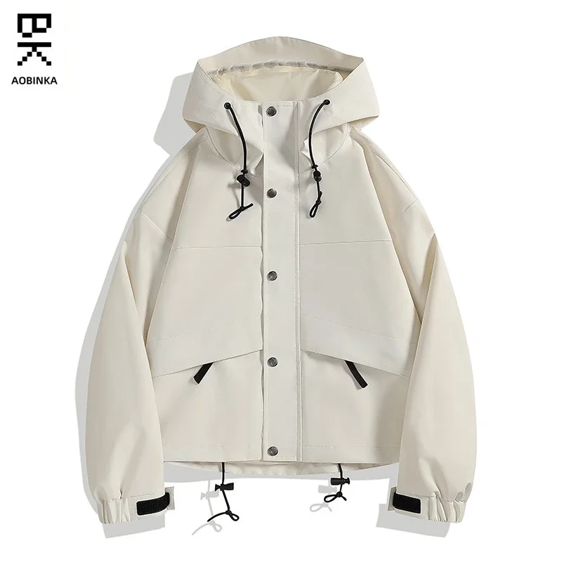 Women's Spring Autumn Outdoor Short Hooded Windbreaker Jacket