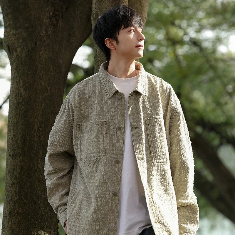 Autumn Spring Hong Kong Style Retro Work Jacket