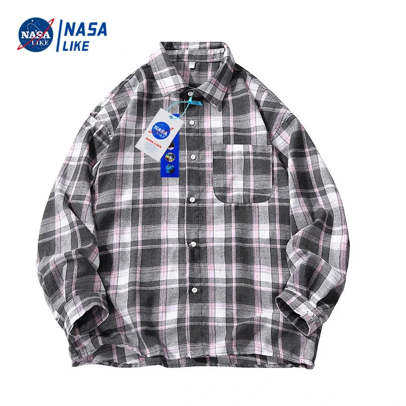 Autumn/Winter New Loose Hong Kong Style Plaid Shirt