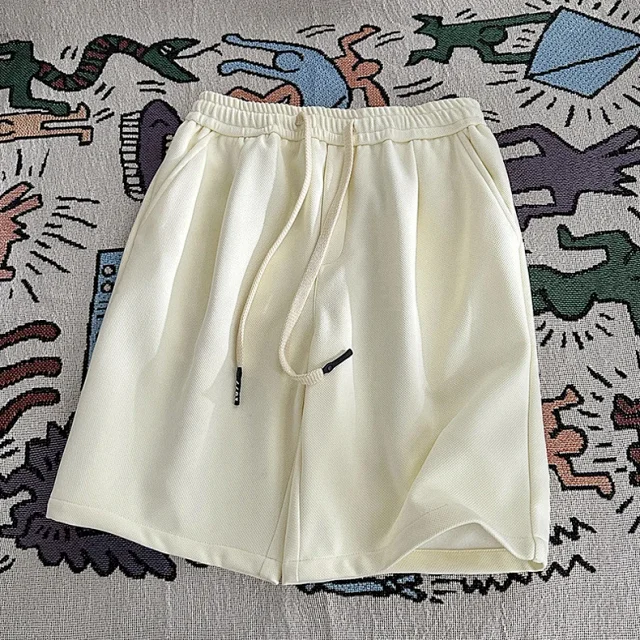 Japanese Retro Pineapple Print Men's Shorts Detail