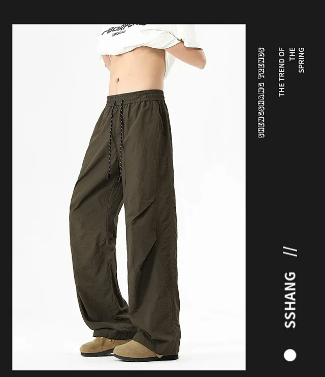 2025 Spring/Summer Men's Parachute Cargo Pants Detail