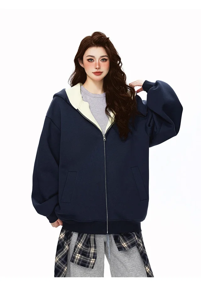 American New Color - Blocked Hoodie Detail