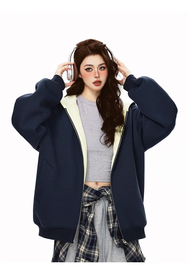 American New Color - Blocked Hoodie Detail
