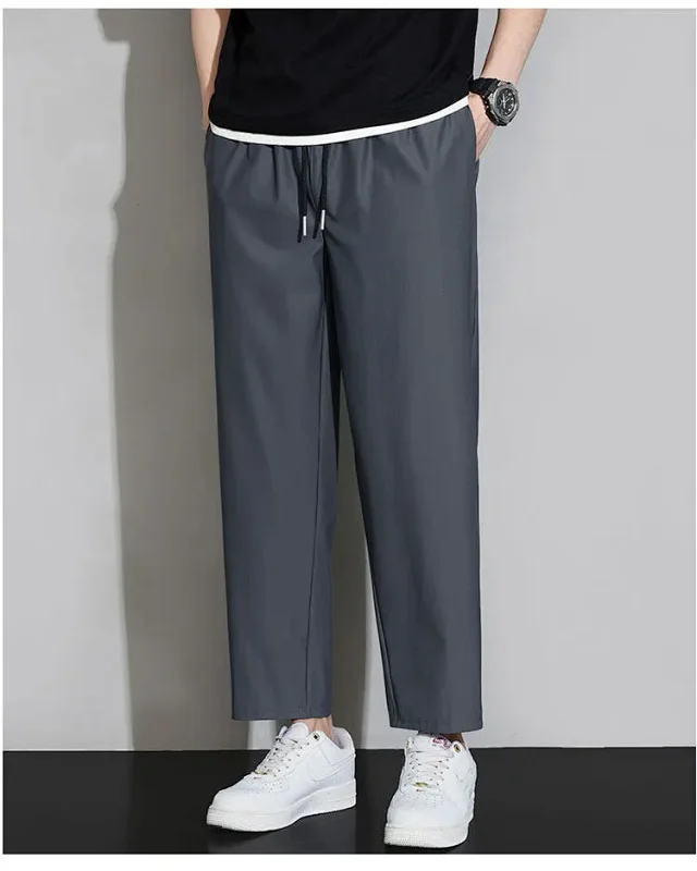 Men's Summer Ice Silk Joggers Detail