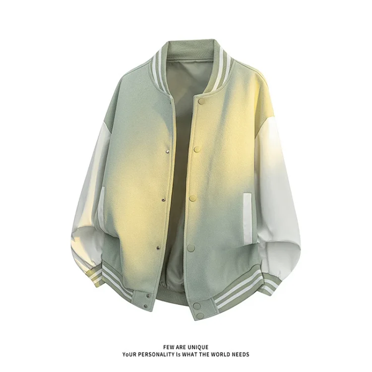 Men's Retro PU - Leather Baseball Jacket
