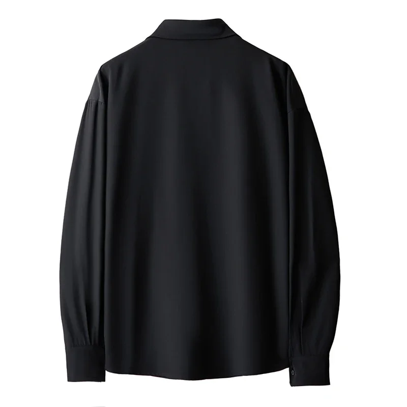 NASA Men's Loose Solid-Long Sleeve Shirt