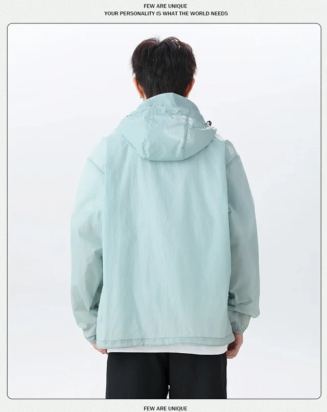 Unisex Summer UV-Resistant Hooded Skin Coat Detail