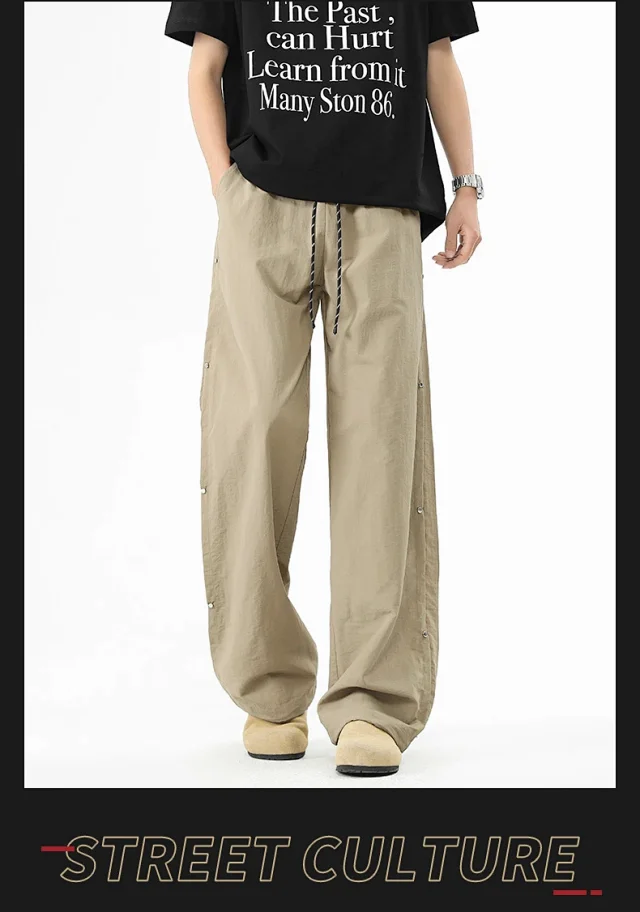 2025 Spring/Summer Men's Parachute Cargo Pants Detail