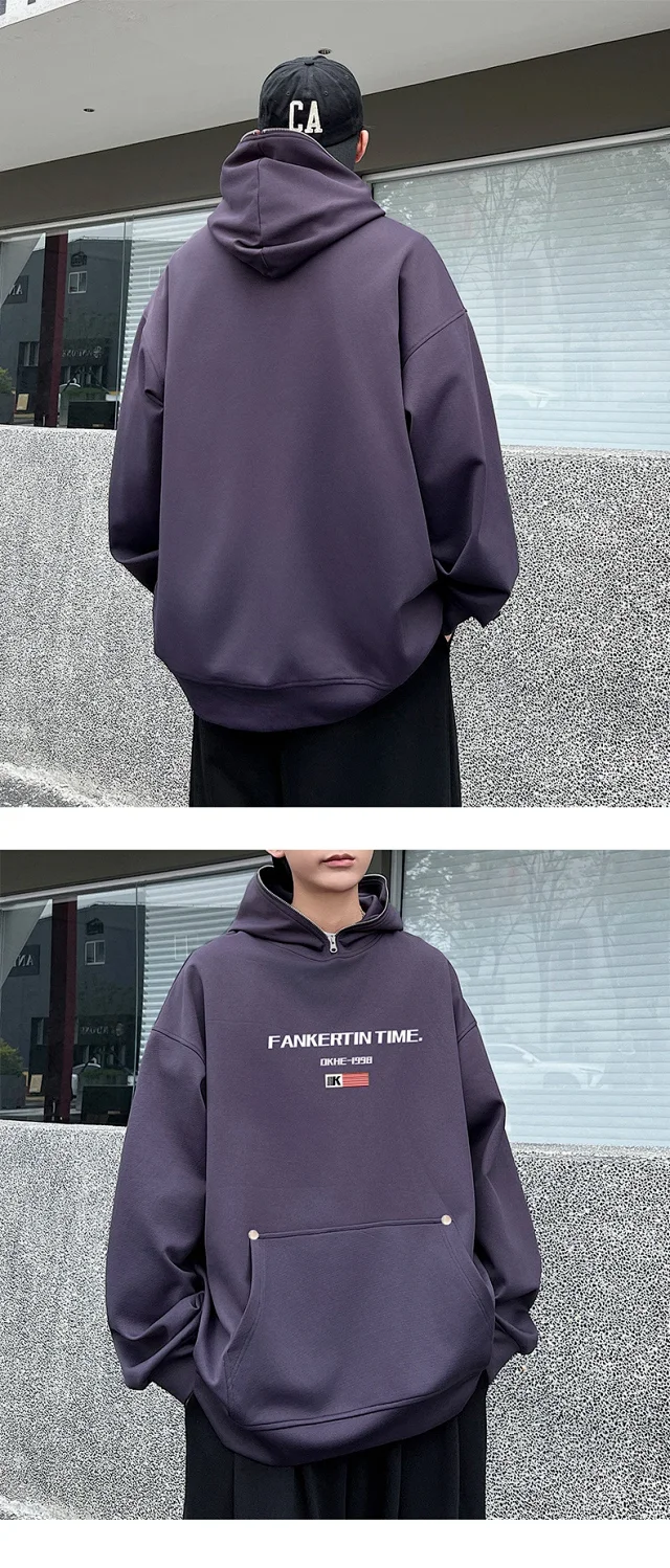 Men's Hoodie with Fleece Detail