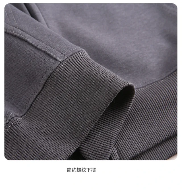 Autumn/Winter New Cotton Fleece Zip Hoodie Detail