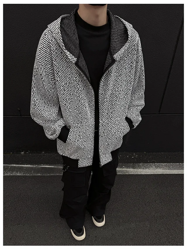 Men's Tweed Stripe Hoodie Detail