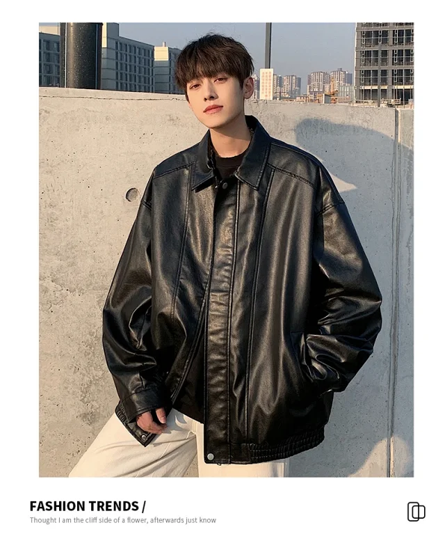 Unisex PU Motorcycle Jacket Detail