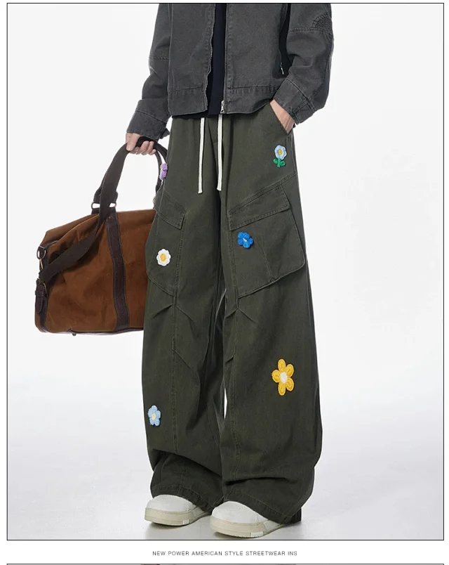 Hip Hop Retro Parachute Pants Detail