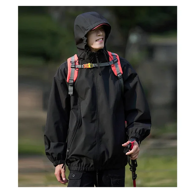 Spring/Autumn New Jackets Unisex Hooded Outerwear Detail