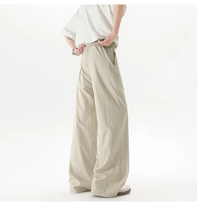 Trendy Men's Summer Ice Silk Pants Detail