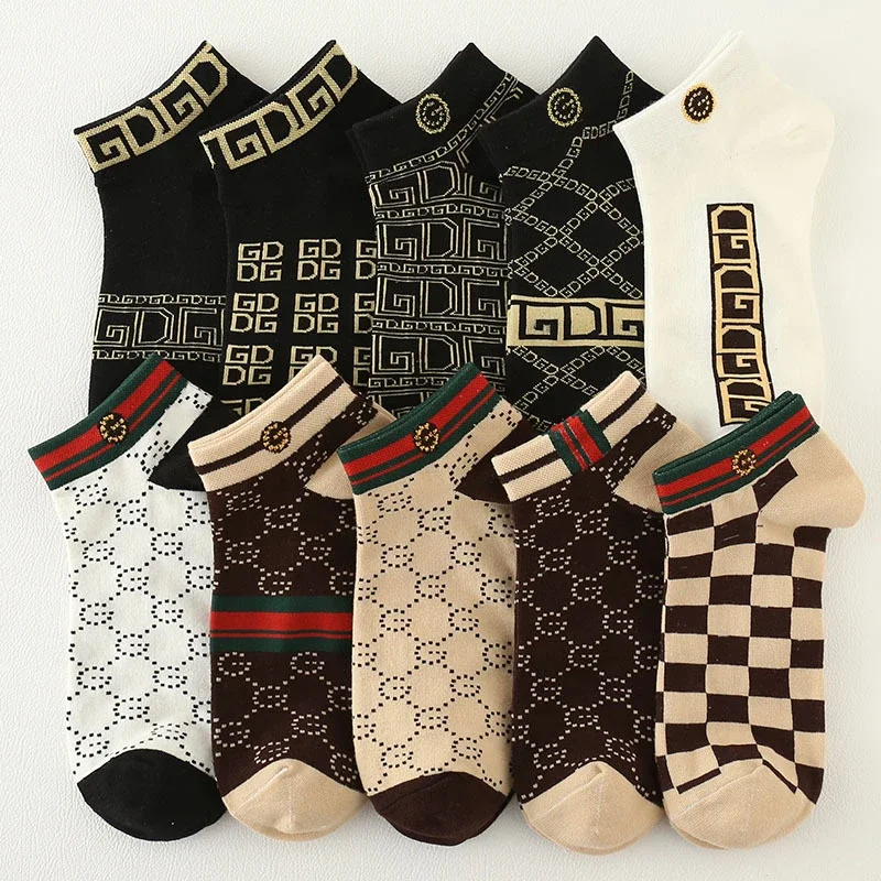 Men's Thin Anti-slip Boat Socks(5 Pairs)