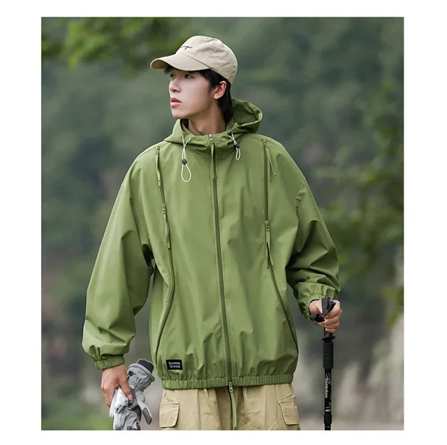 Spring/Autumn New Jackets Unisex Hooded Outerwear Detail