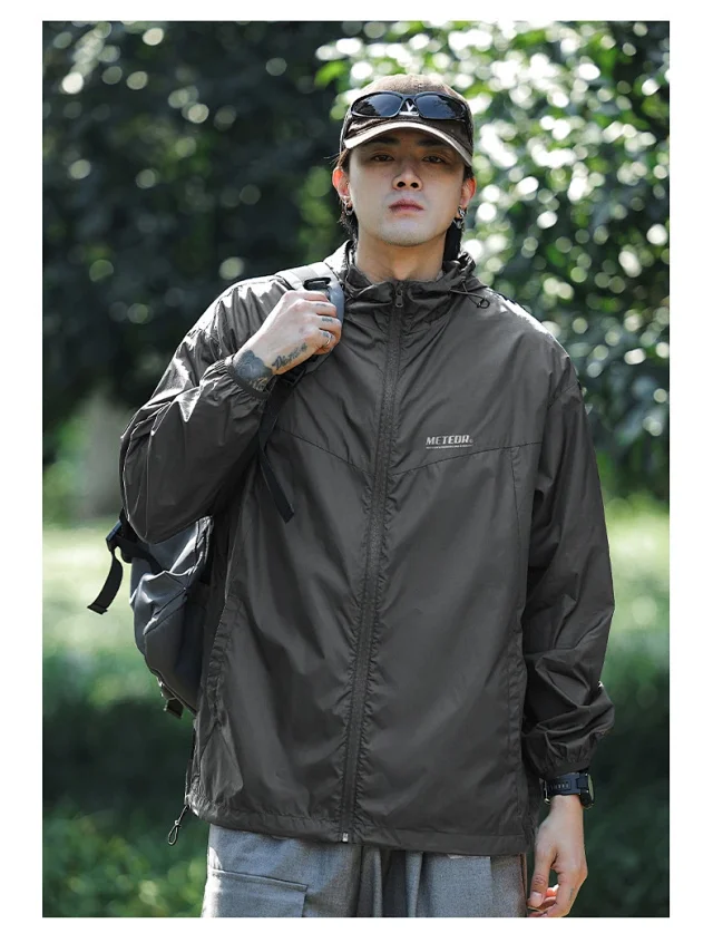 Mountain Style Hooded Summer Work Jacket (Unisex) Detail