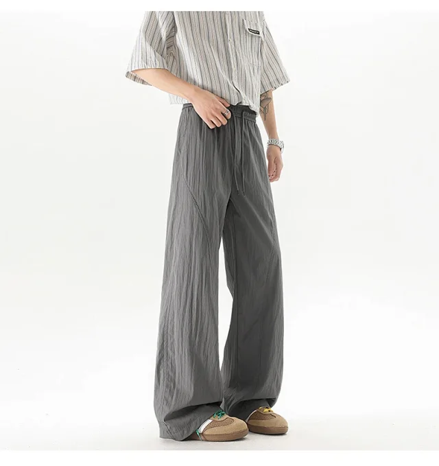 Trendy Men's Summer Ice Silk Pants Detail