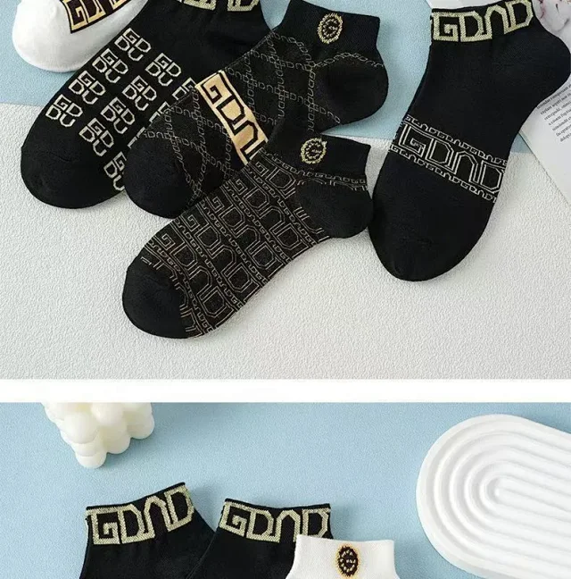 Men's Thin Anti-slip Boat Socks(5 Pairs) Detail