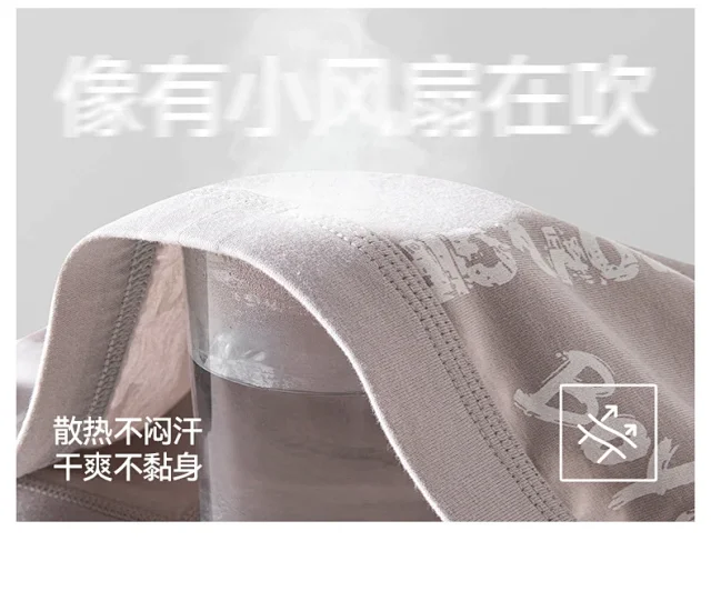 2025 Men's Breathable Cotton Boxer Briefs Detail