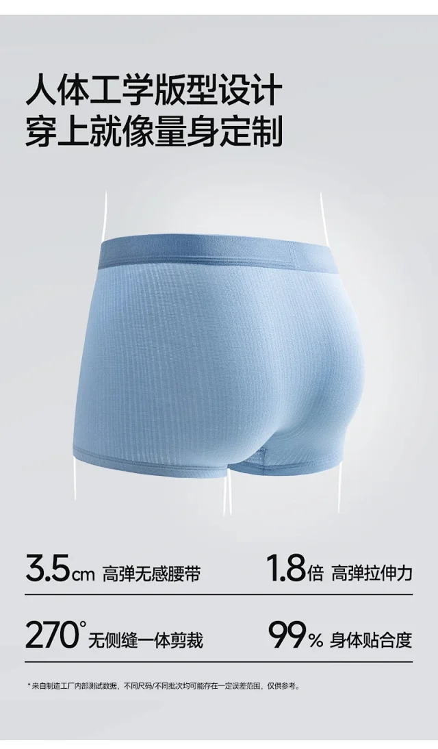 Men's 50s Modal Breathable Boxer Briefs Detail
