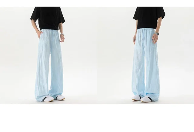 Trendy Men's Summer Ice Silk Pants Detail