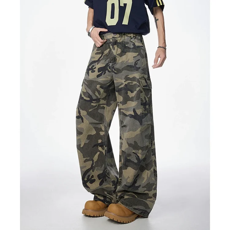 Unisex Retro Camo Cargo Pants