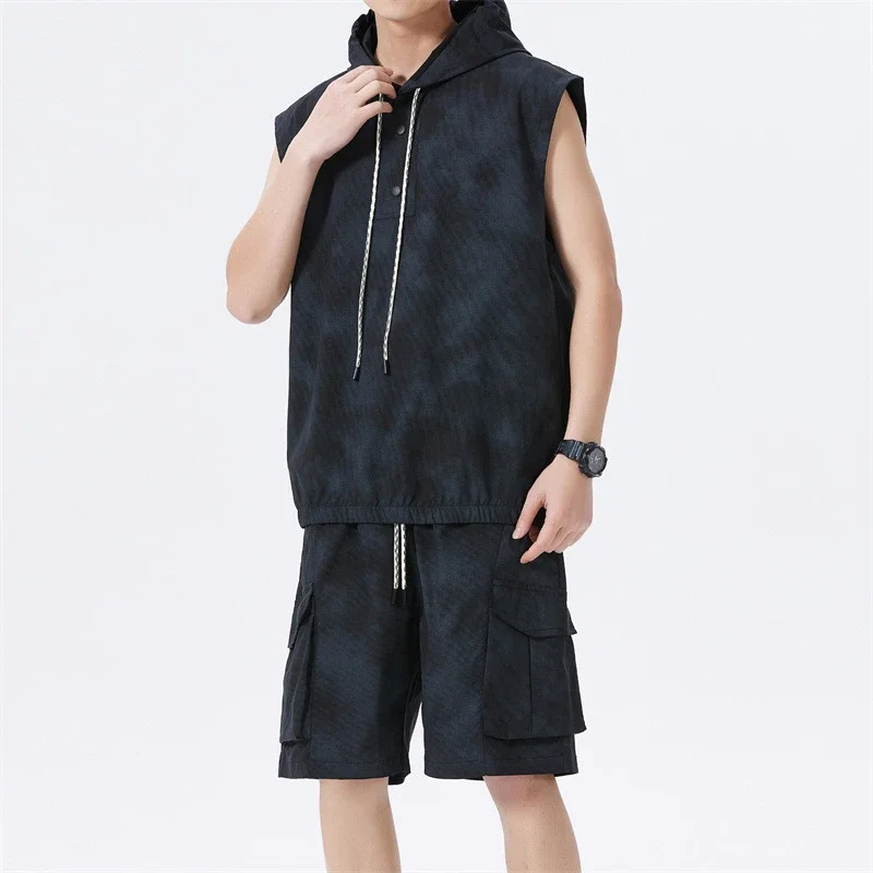 Men's Summer Sportswear Set with Vest & Shorts