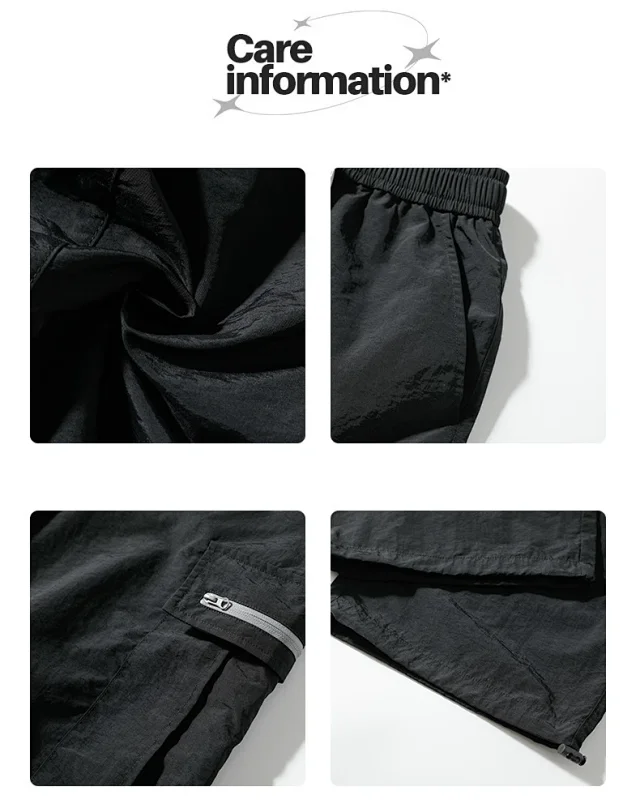 2025 Summer Waterproof Parachute Pants Detail