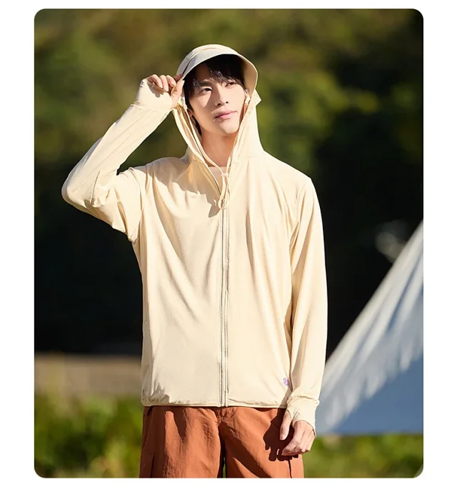Men's Summer Ice Silk Sun Protective Jacket Detail