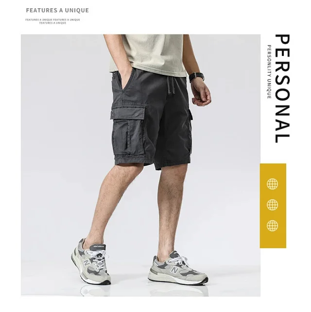 Men's Summer American Cargo Shorts Detail